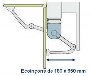 bras du popkit Nice avec ecoinçon 180 à 650 bras du popkit Nice avec ecoinçon 180 à 650