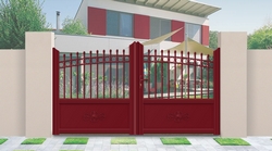 portail newport rétro Aurigny bombé rouge