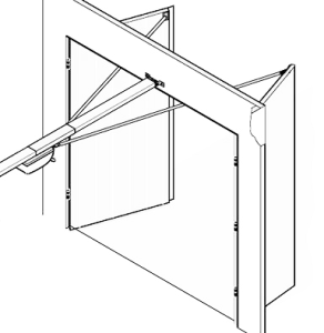 schéma porte de garage battante