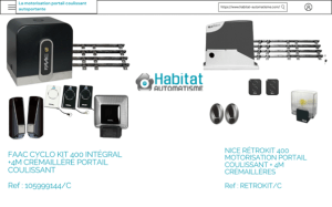  kit de motorisation portail coulissant autoportante Habitat Automatisme