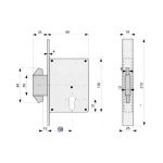 Schéma côtes serrure pour portail