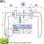 Poignée de portail métal 7mm