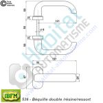 Poignée de portail à  ressort 8mm