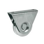 Roue portail avec support 385080P - gorge Ronde 16mm