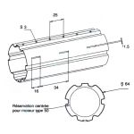 ZF64 3m Tube enroulement volet roulant 
