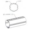 ZF80 2m Tube d'enroulement volet roulant 