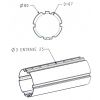 ZF80 3m Tube enroulement volet roulant 