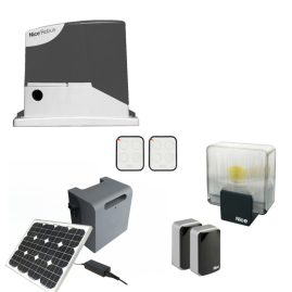 Motorisation portail coulissant 400 kg à énergie solaire Nice Robuskit 400 Solemyo