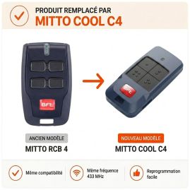 BFT MITTO B RCB 04 Emetteur 4 canaux 433 MHz