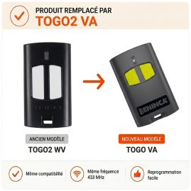 Beninca TOGO2WV Télécommande 2 canaux