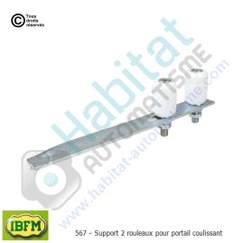 Support pour portail coulissant 2 rouleaux 