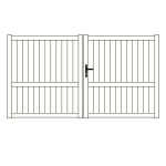 Portail Battant Aluminium Habitat BOURGOGNE Droit Vert 3000x1750