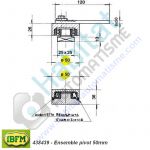 Pivot inférieur portail battant 240Kg