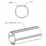 ZF80 4m Tube enroulement volet roulant 