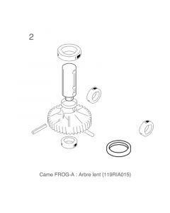Arbre lent pour remplacement de moteur VER V700 V800B CAME 119RIE141