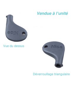 Clé De Déverrouillage Triangulaire Gris RAL7016 - Référence PPD1244A.4540 Marque JOLI