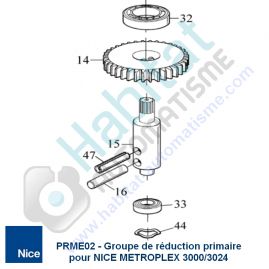 Groupe de réduction secondaire NICE METROPLEX ME3000/ME3024