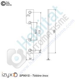 Têtière inox universelle IZYX SP901S