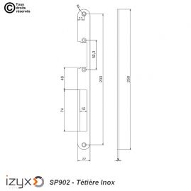 Têtière inox universelle IZYX sp902