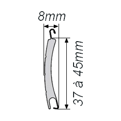 Lame de volet roulant 8mm