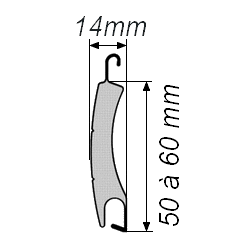 Lame de volet roulant 14mm